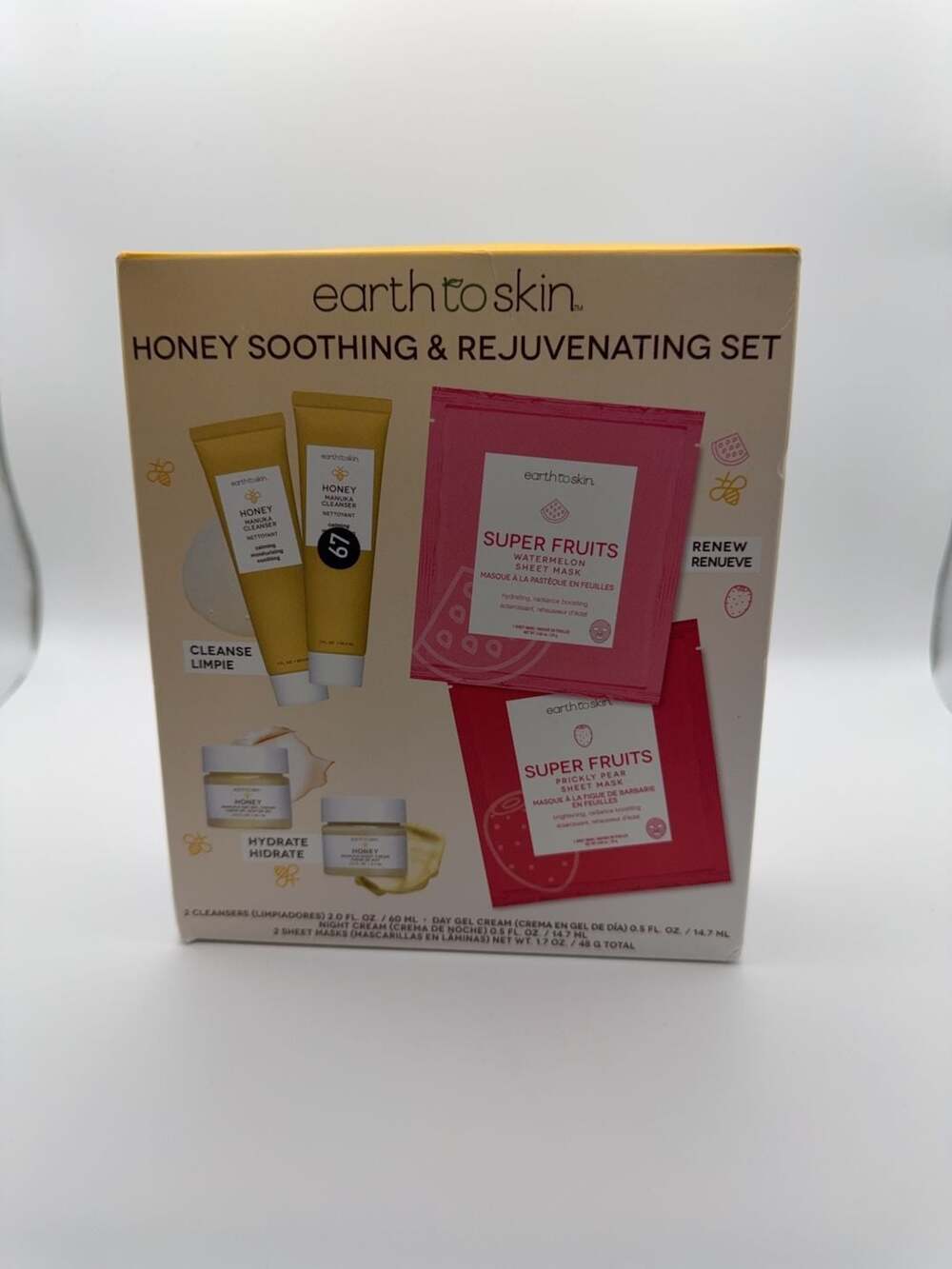 Earth To Skin Honey Soothing & Rejuvenating Skincare Set
